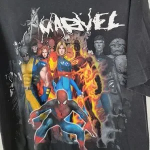 T-shirt Vintage Marvel Avengers X-Men - Mad Engine, Taille M, Noir - Occasion Très Bon état